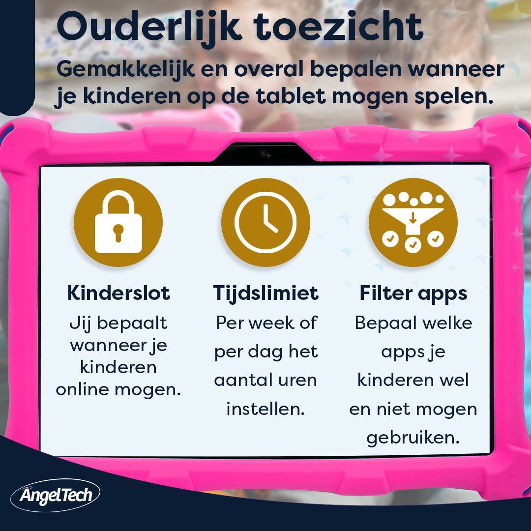 AngelTech Kinderpaket PRO II – Kindertablet + Kinderkopfhörer