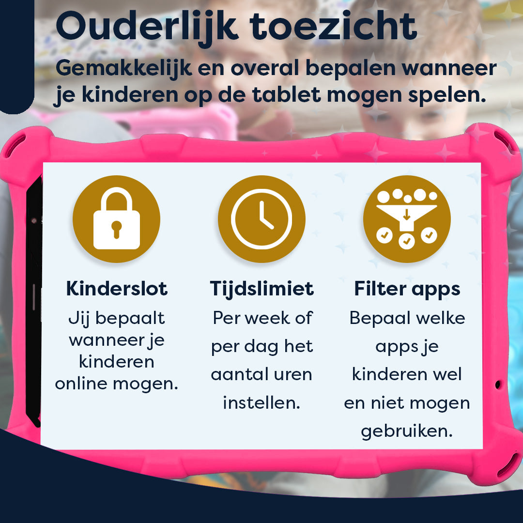 AngelTech OnderwegPakket PRO MAX - Kindertablet + Tablethouder