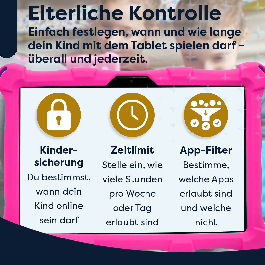 AngelTech OnderwegPakket XL PRO II - Kindertablet + Tablethouder