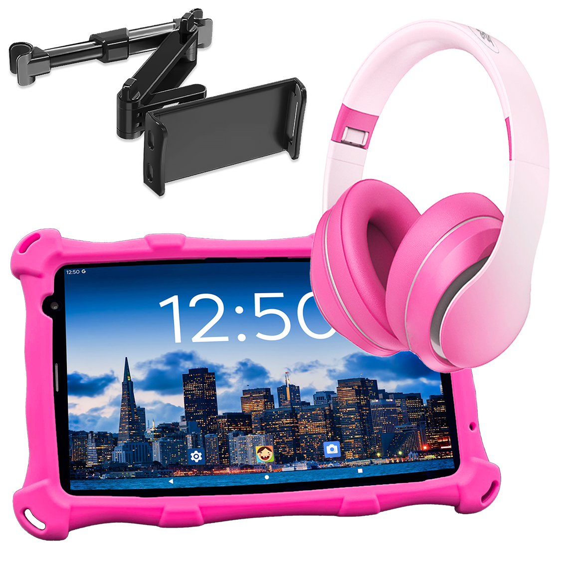 AngelTech OnderwegPakket PRO MAX - Kindertablet + Tablethouder