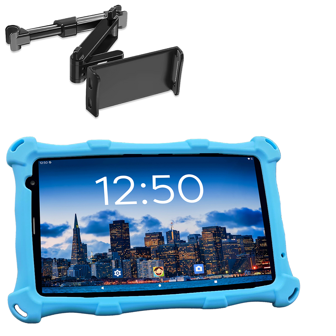 AngelTech OnderwegPakket PRO MAX - Kindertablet + Tablethouder