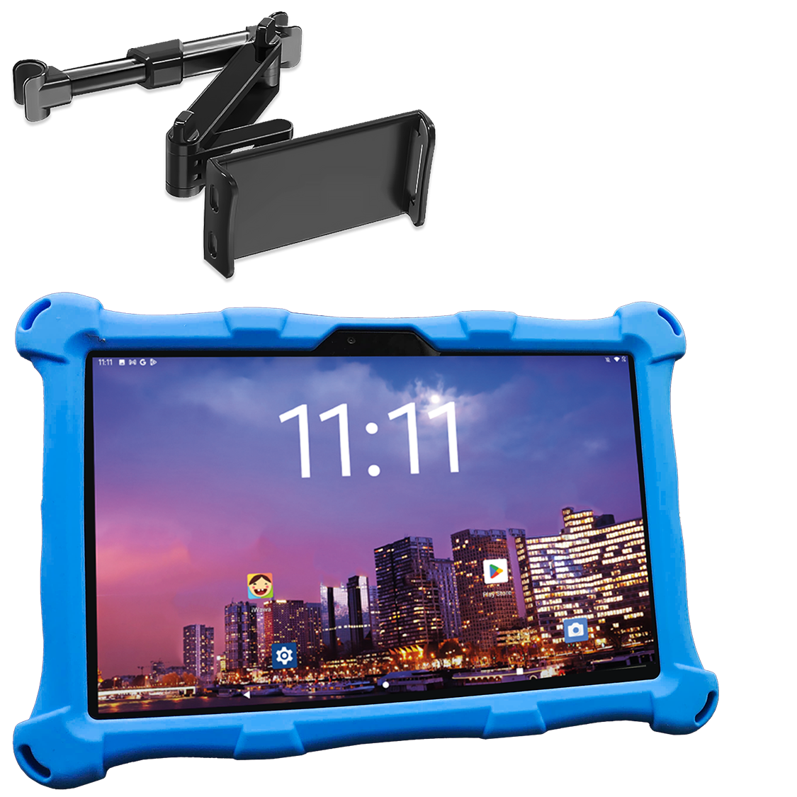 AngelTech OnderwegPakket XL PRO II - Kindertablet + Tablethouder