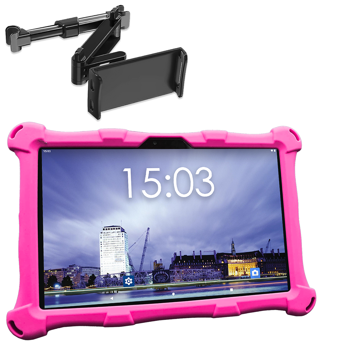 AngelTech OnderwegPakket XL - Kindertablet + Tablethouder