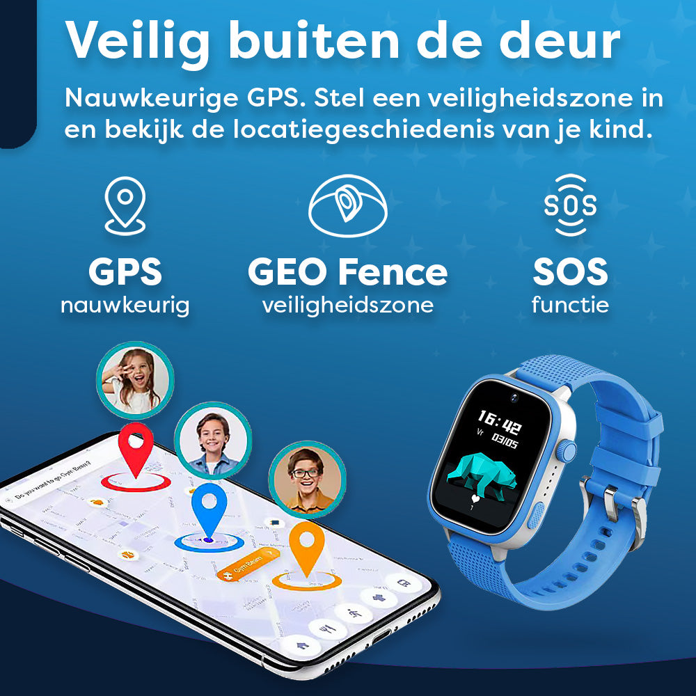 AngelTech Kinder SmartWatch Ultra Blauw