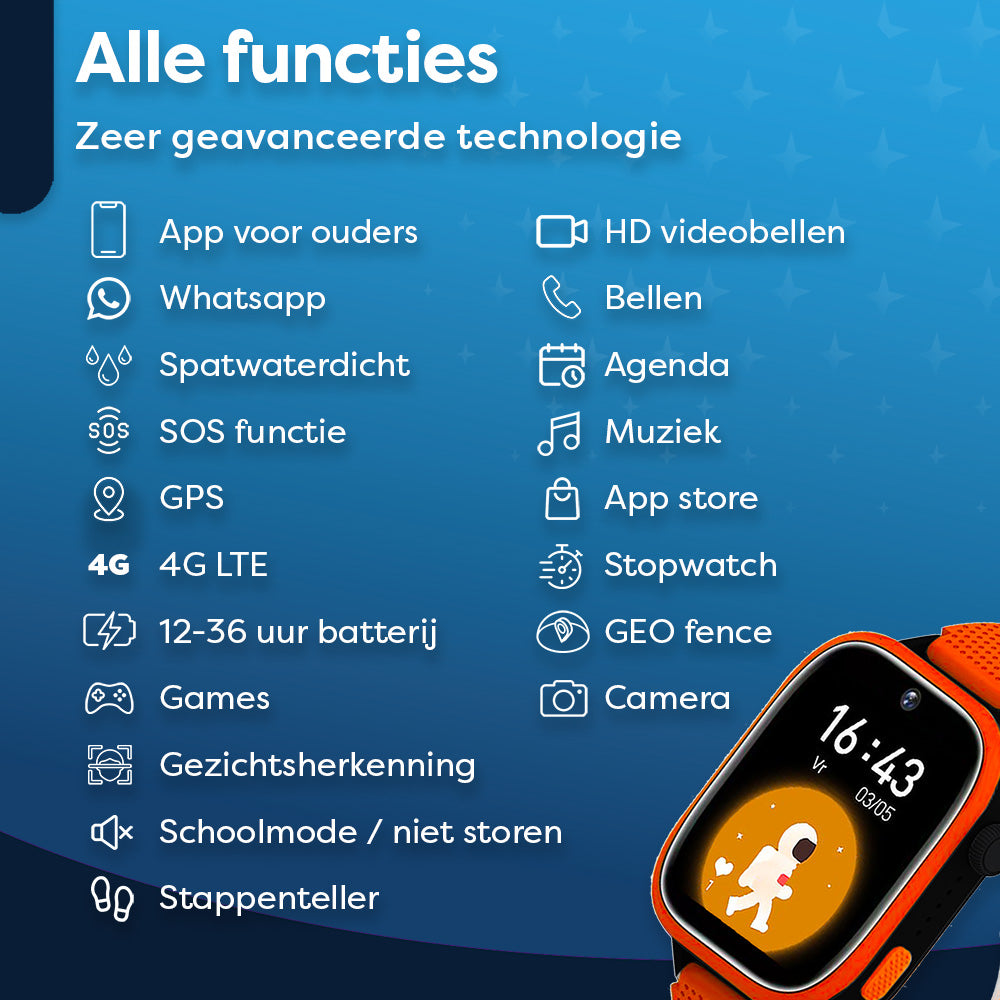 AngelTech Kinder SmartWatch Ultra Oranje