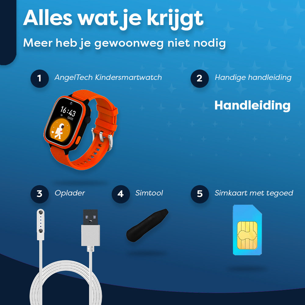 AngelTech Kinder SmartWatch Ultra Oranje