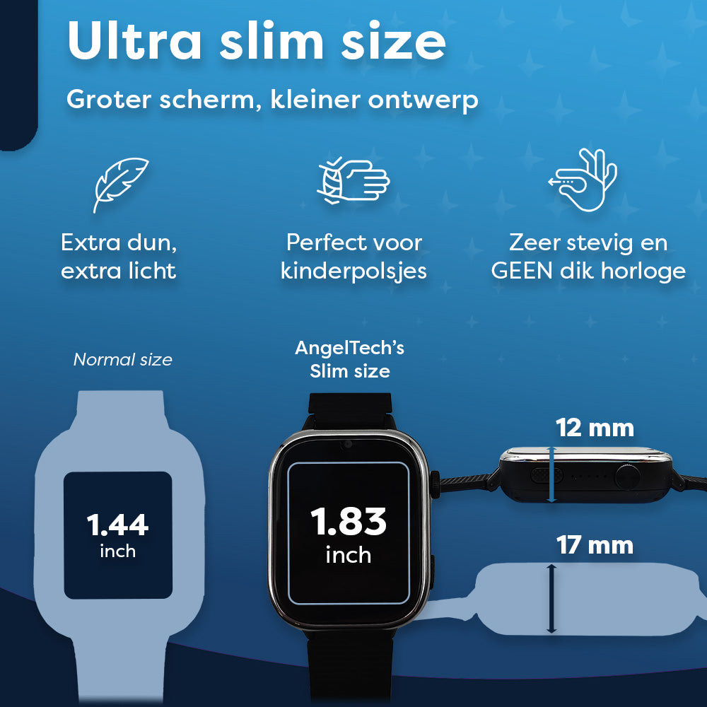 AngelTech Kinder SmartWatch Ultra Zwart