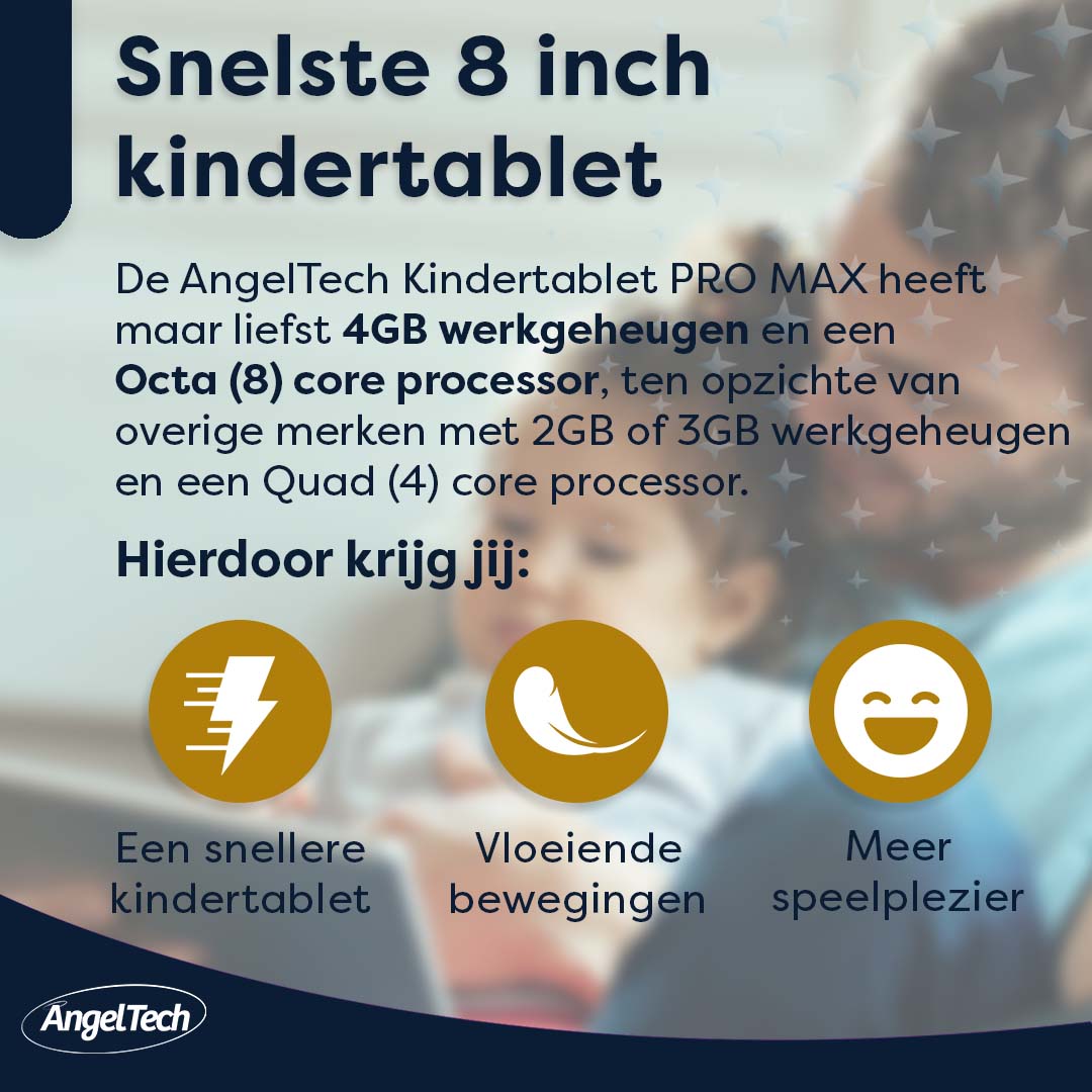 AngelTech Kinderpakket PRO MAX - Kindertablet + Kinderkoptelefoon