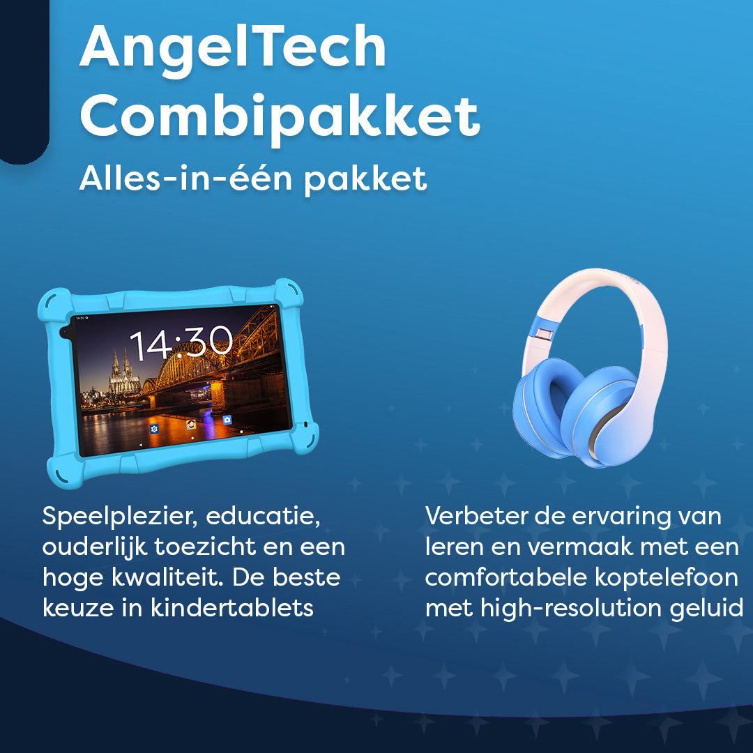 AngelTech Kinderpaket SLIM – Kindertablet + Kinderkopfhörer