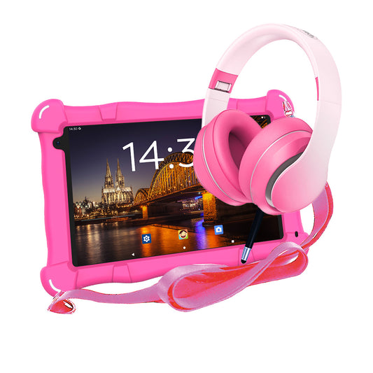 AngelTech Kinderpakket SLIM - Kindertablet + Kinderkoptelefoon