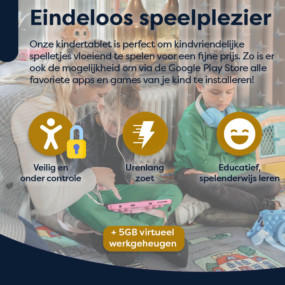 AngelTech Unterwegs-Paket SLIM – Kindertablet + Tablethalterung fürs Auto