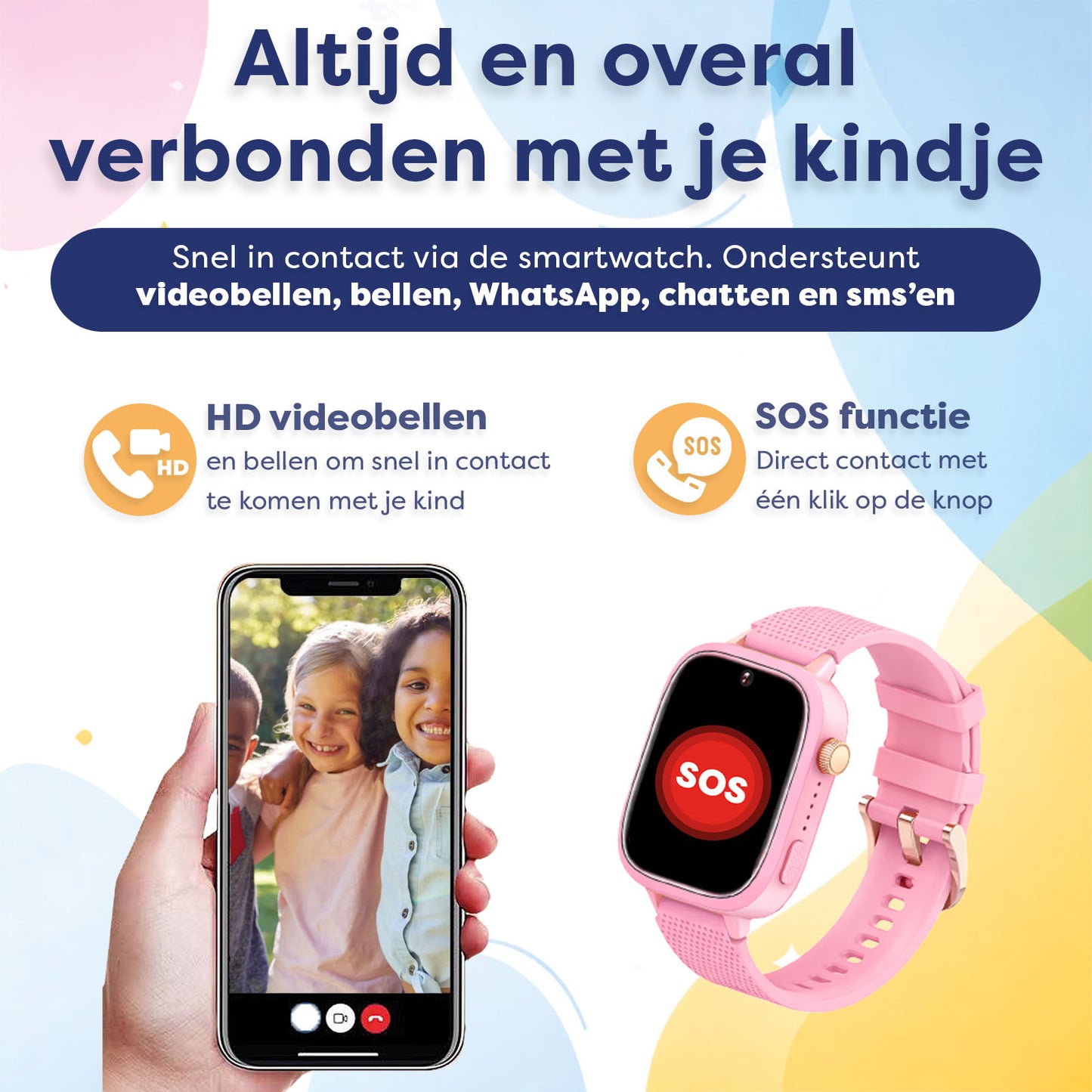 AngelTech Kinder-Smartwatch Ultra – Rosa