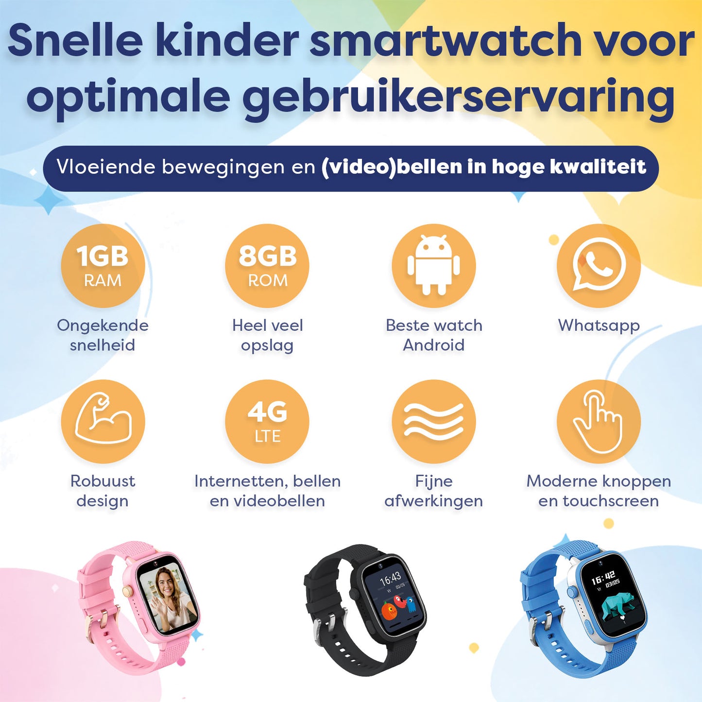 AngelTech Kinder-Smartwatch Ultra – Rosa