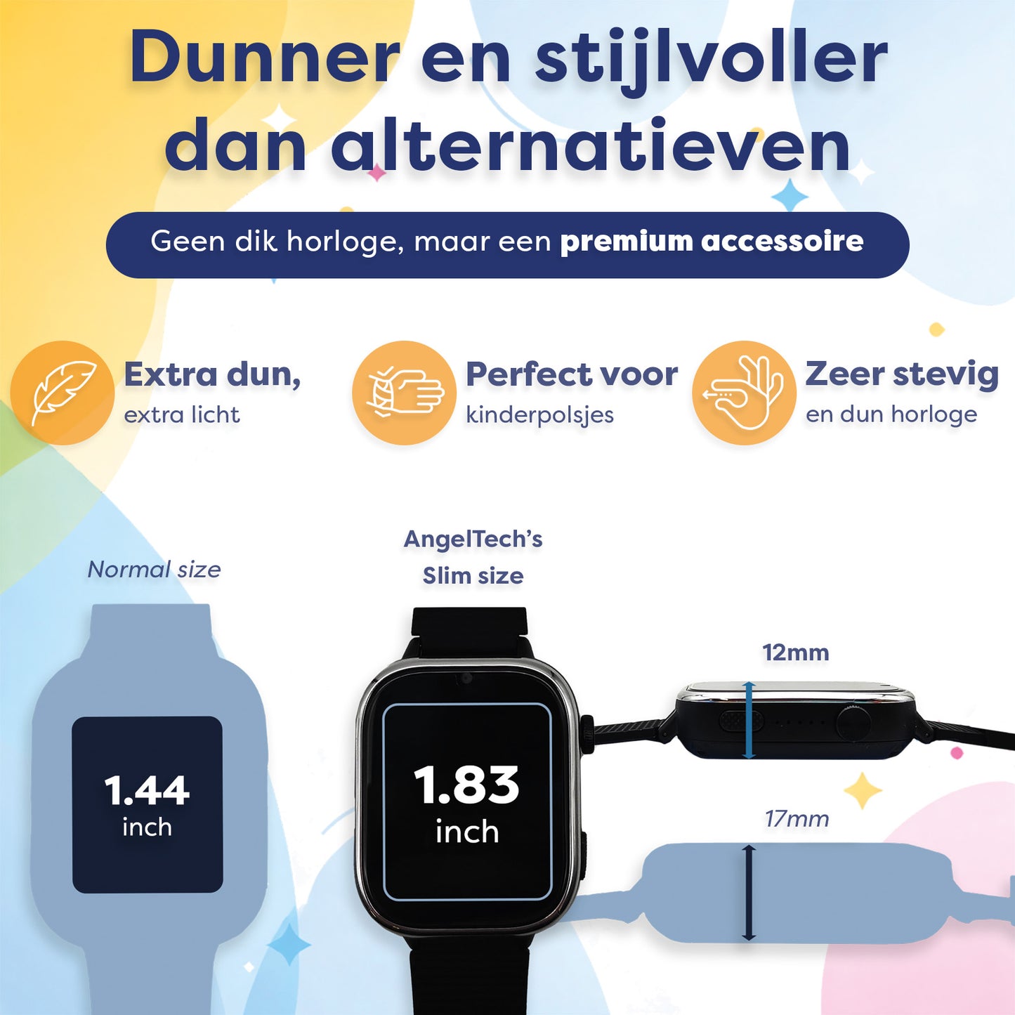 AngelTech Kinder SmartWatch Ultra Zwart