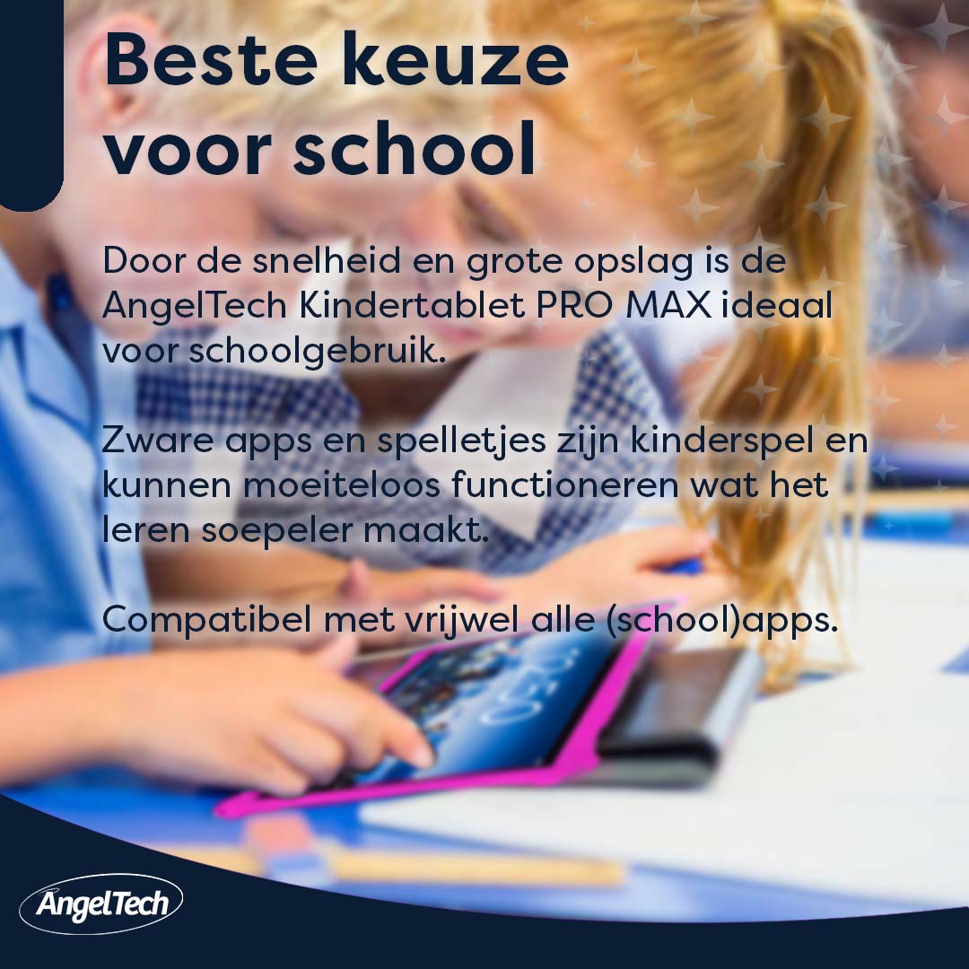 AngelTech Kindertablet PRO MAX Roze 8 inch Inclusief 64GB SD-kaart