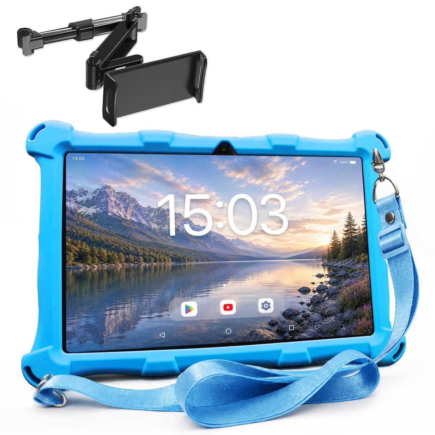 AngelTech OnderwegPakket XL - Kindertablet + Tablethouder