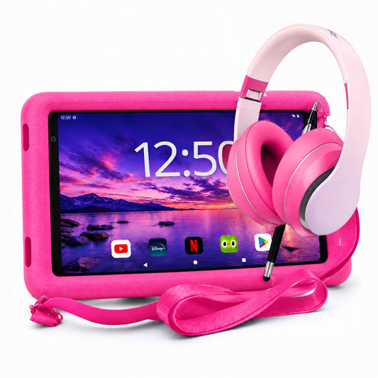 AngelTech Kinderpakket PRO MAX - Kindertablet + Kinderkoptelefoon