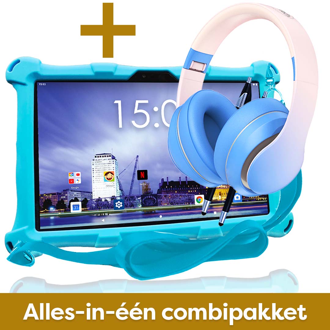 AngelTech Kinderpakket XL - Kindertablet + Kinderkoptelefoon