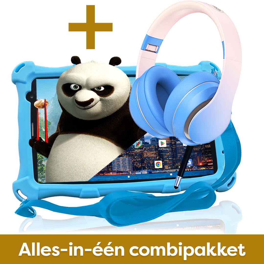 AngelTech Kinderpakket PRO MAX - Kindertablet + Kinderkoptelefoon