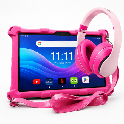 AngelTech Kinderpakket PRO II - Kindertablet + Kinderkoptelefoon