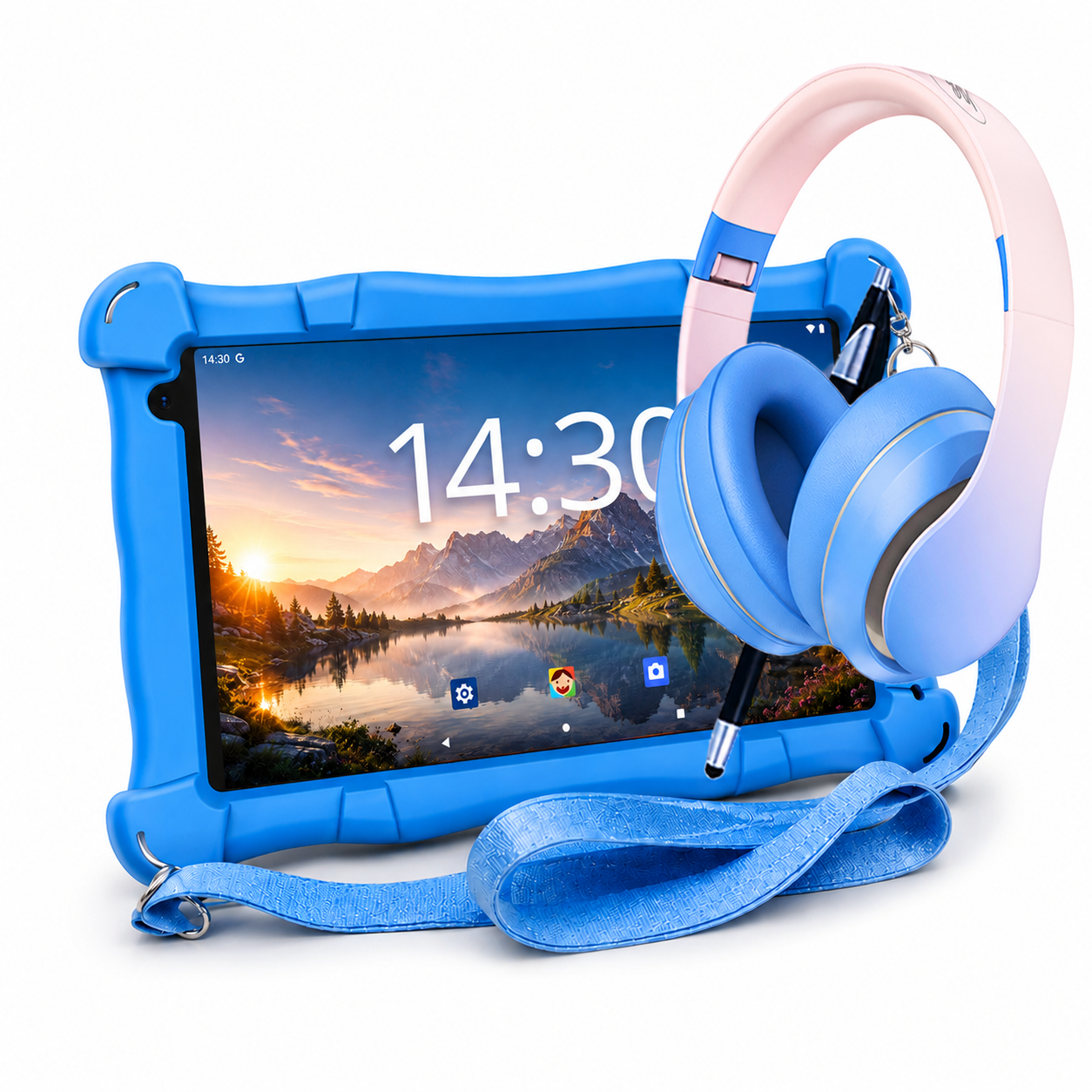 AngelTech Kinderpakket SLIM - Kindertablet + Kinderkoptelefoon