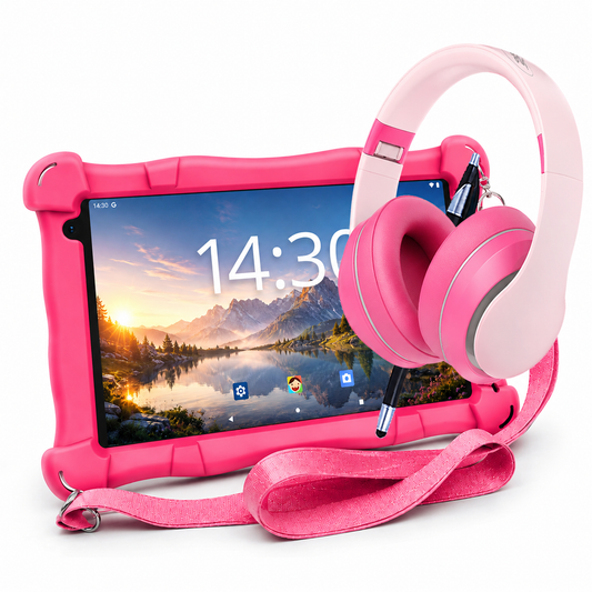 AngelTech Kinderpaket SLIM – Kindertablet + Kinderkopfhörer