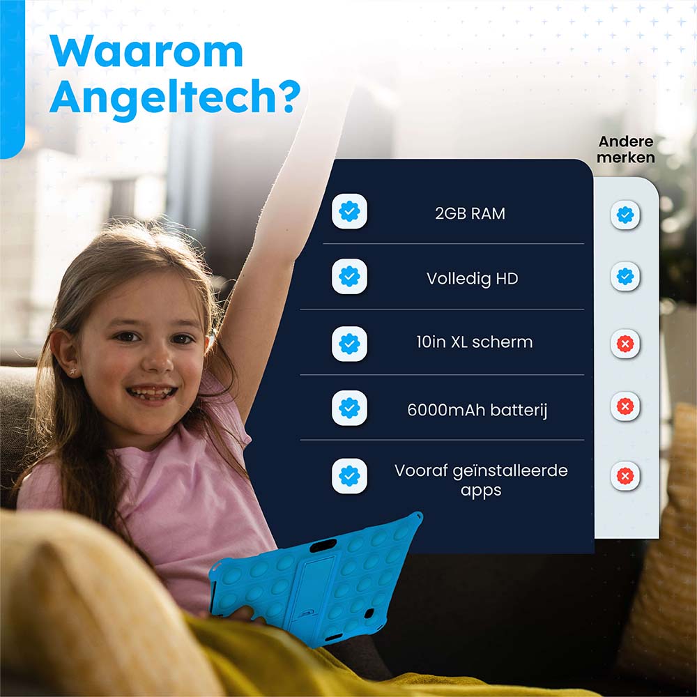 Waarom AngelTech beter is dan een Kurio kindertablet of een Samsung kindertablet